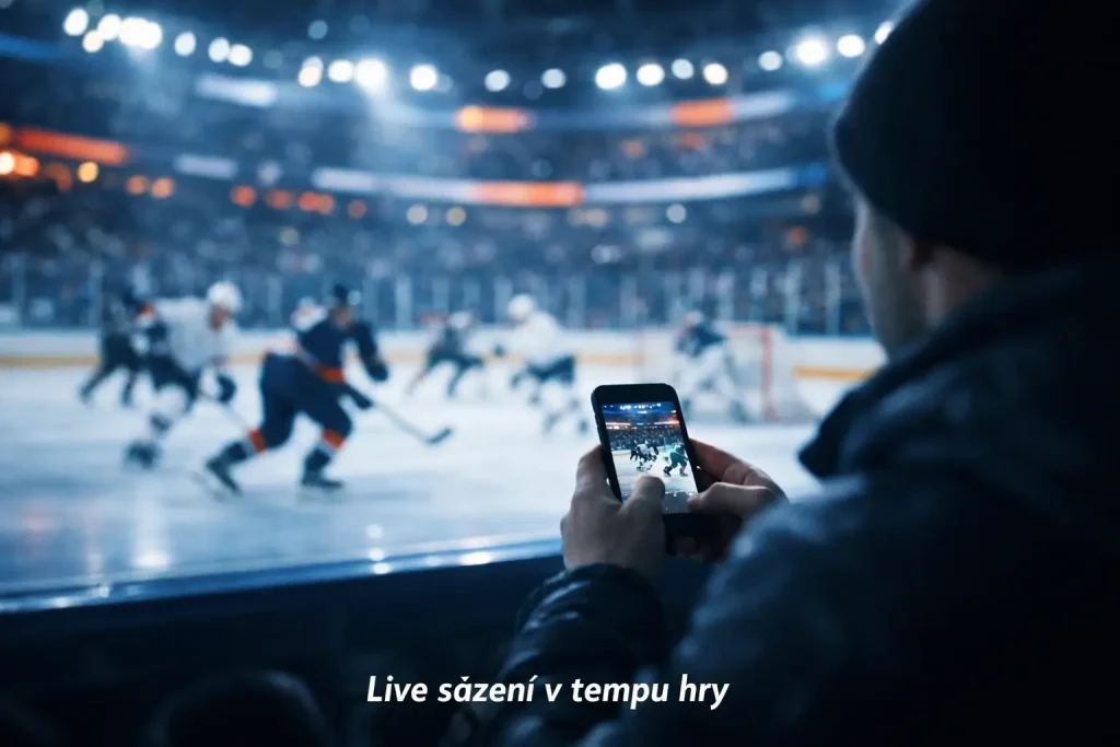 Live sázení na hokej během sledování zápasu